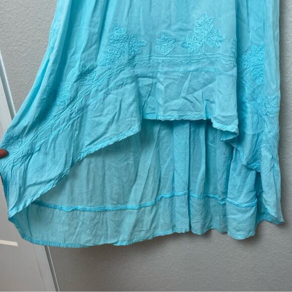 OCEAN BREEZE Bright Blue Hi Lo Flowy Dress Size S/M - Picture 5 of 7